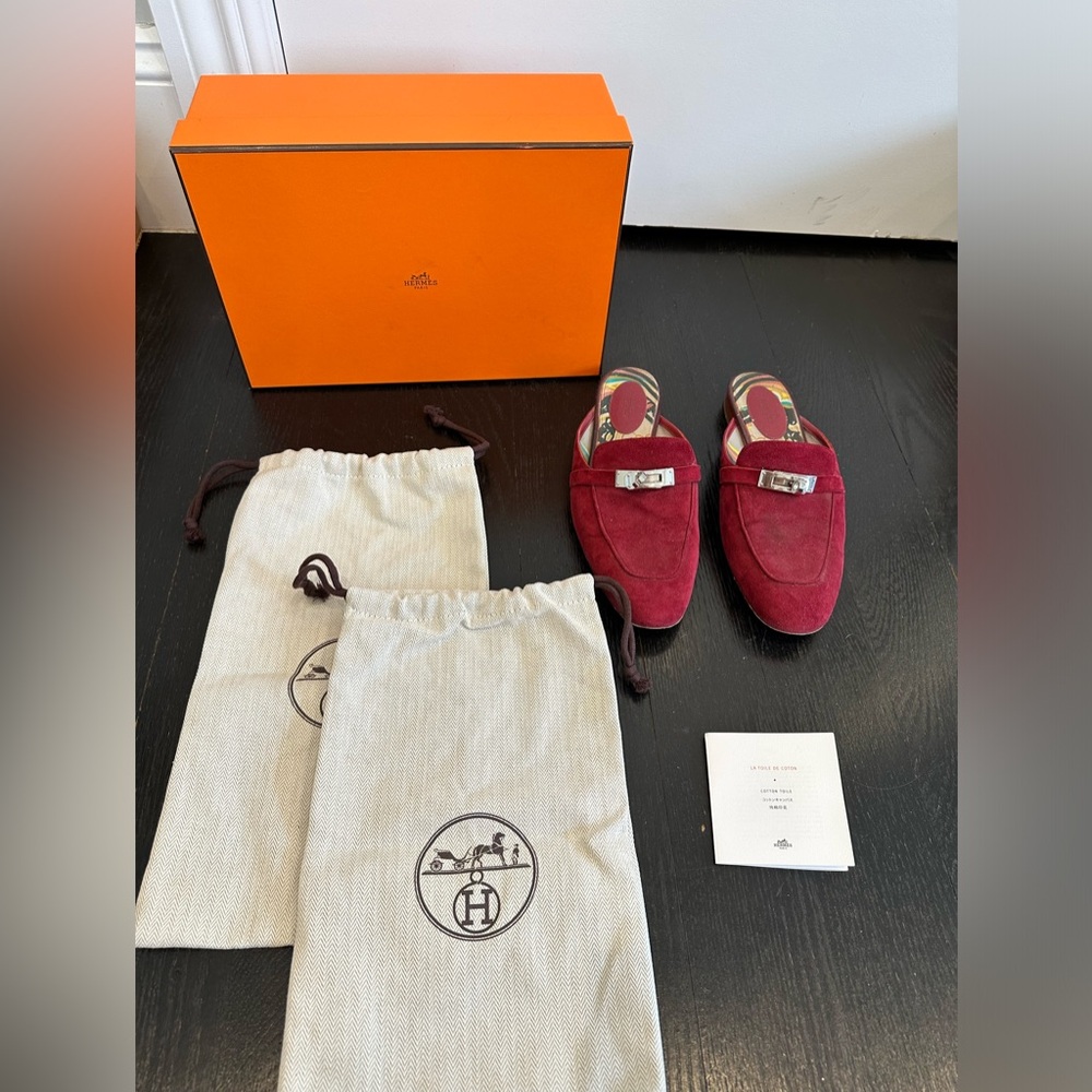Hermes Oz Mule Slide Slipper Shoe Flat - Picture 3 of 8